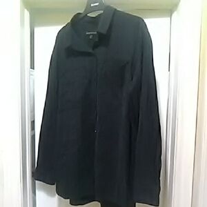 Take Extra 50% Off Banana Republic Black Long Sleeve Shirt Silky Touch